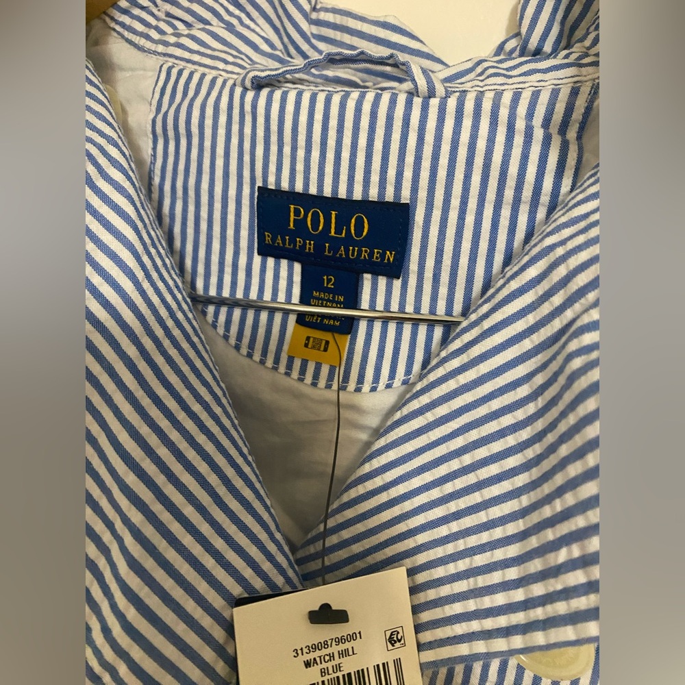 Polo by Ralph Lauren Seersucker Hooded Trench - Picture 11 of 12